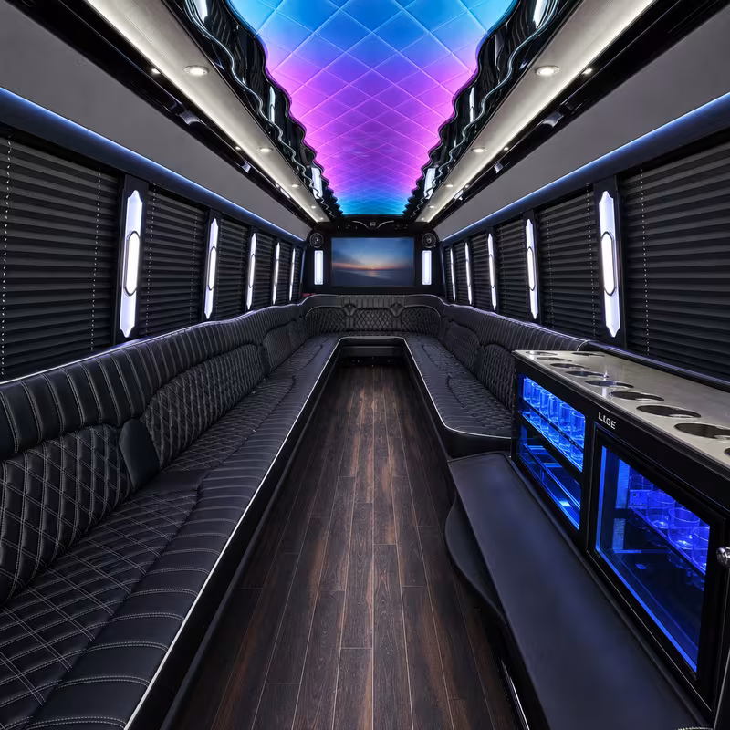 30 Passenger Party Bus Interior