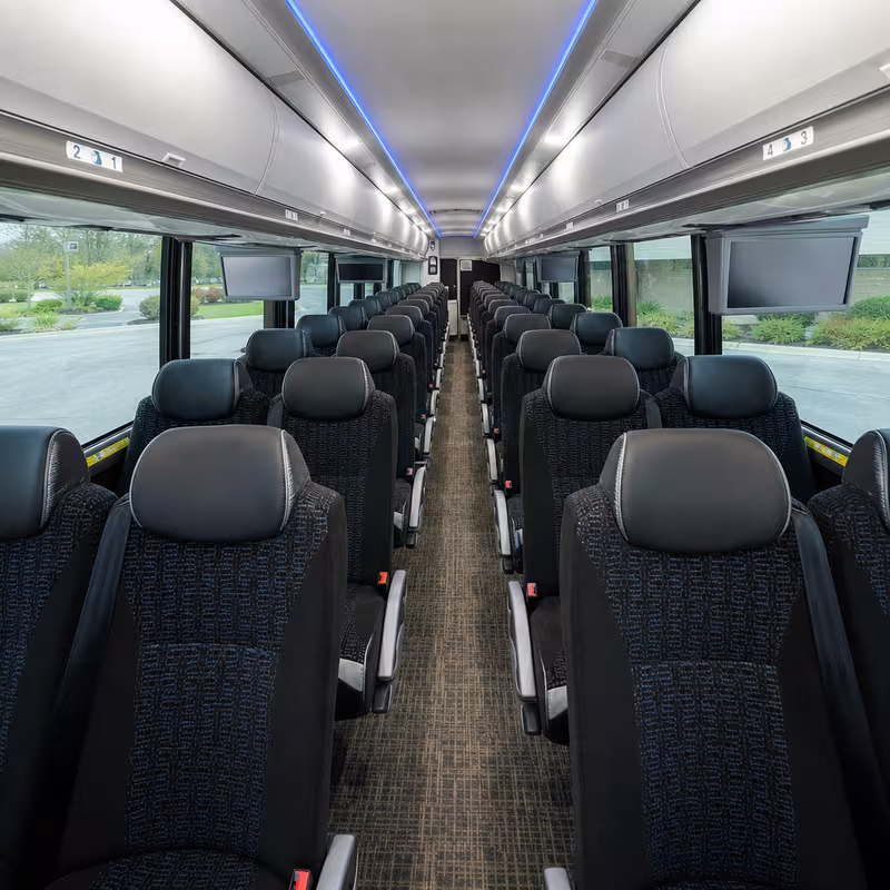 40-56 Passenger Charter Bus Interior