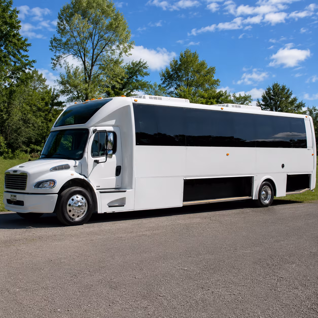 Arlington Birthday, Sweet 16, & Quinceañera Transportation party bus exterior