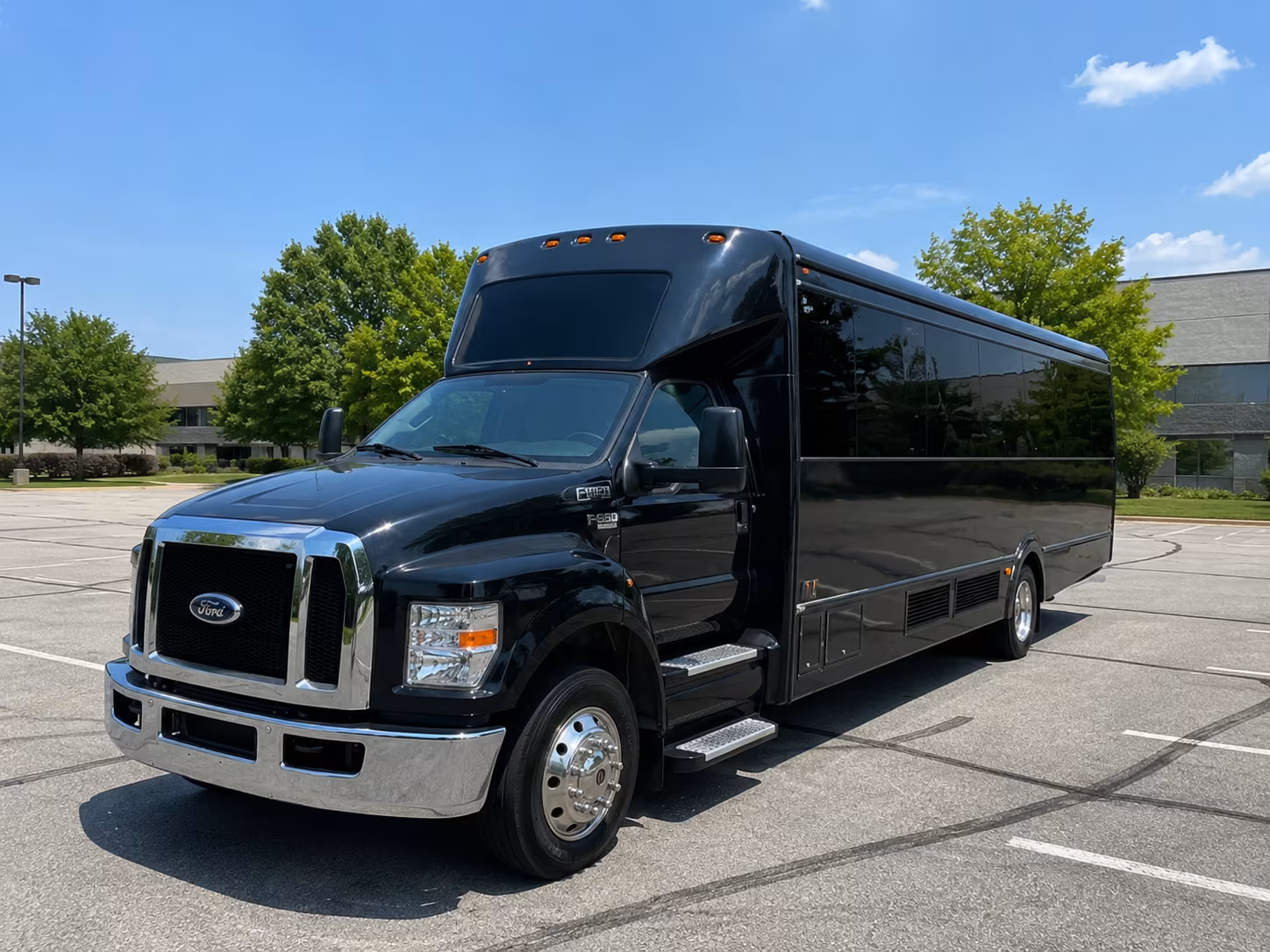 Arlington Birthday, Sweet 16, & Quinceañera Transportation party bus exterior