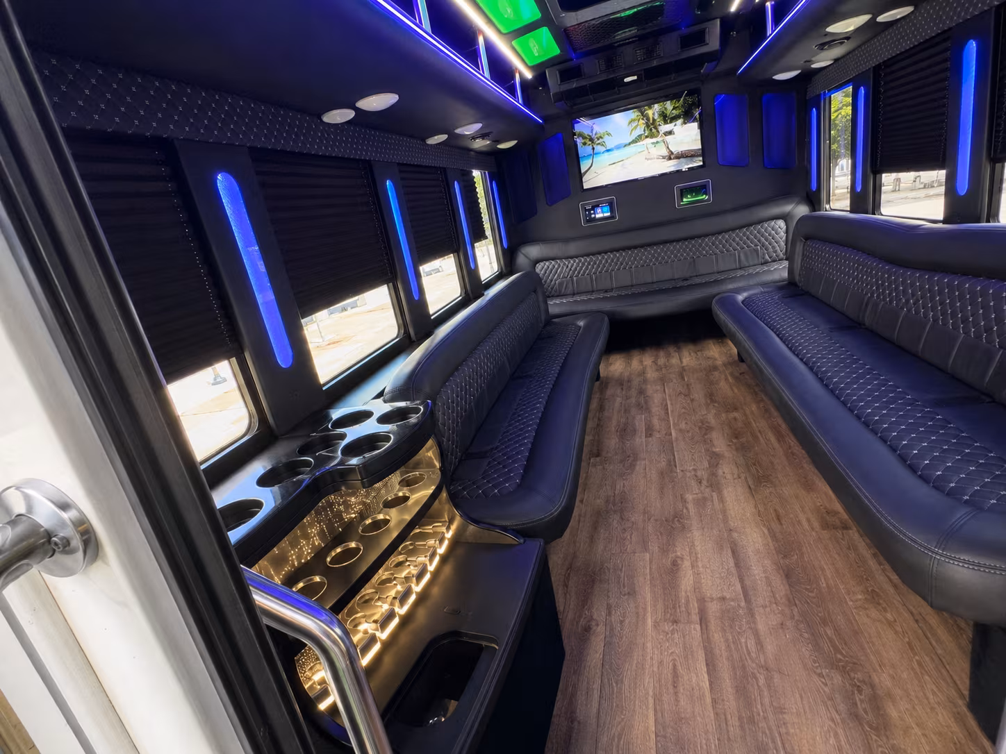 Arlington Private Event Transportation party bus exterior