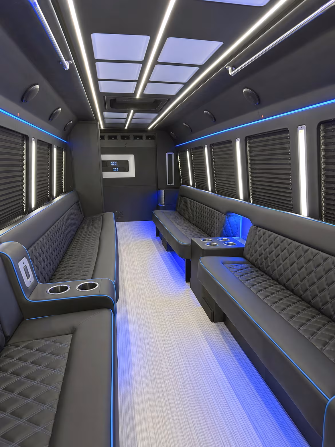 Arlington Sporting Event Transportation party bus interior