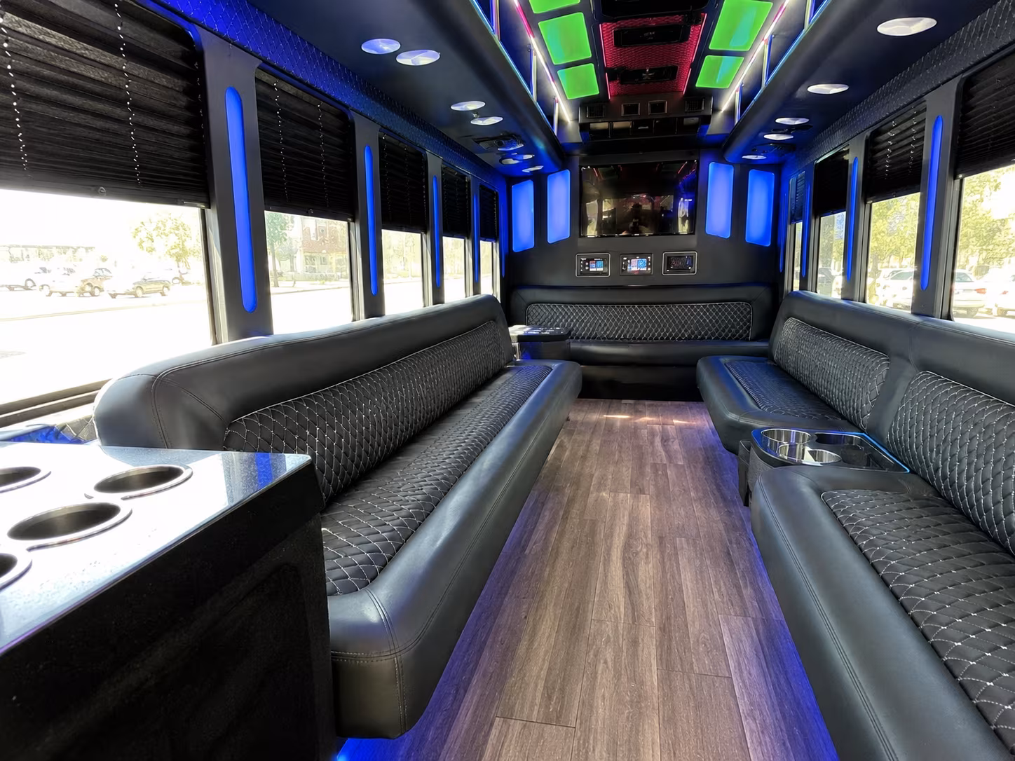 Arlington Wedding Transportation party bus exterior