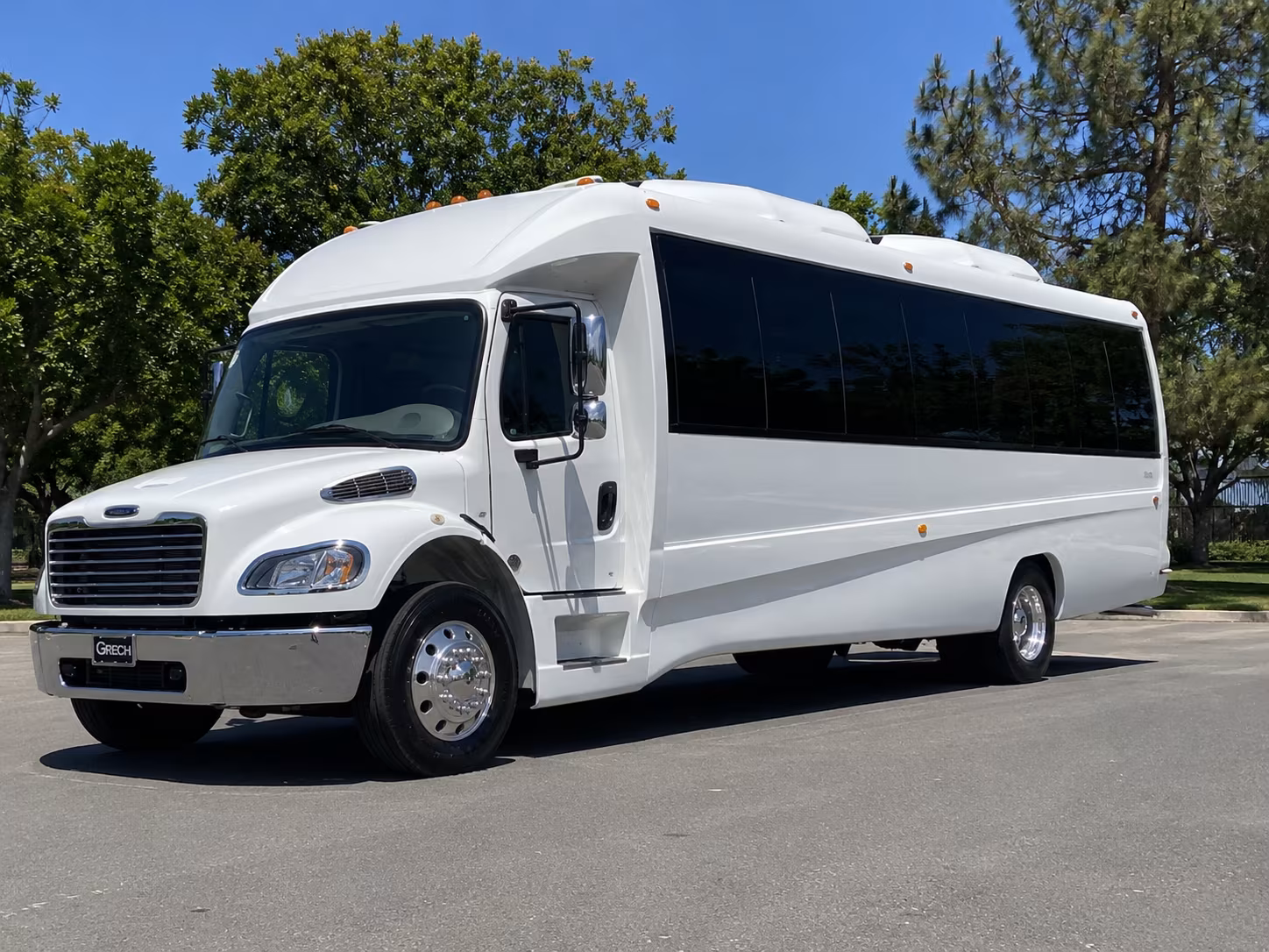 Arlington Wedding Transportation party bus exterior