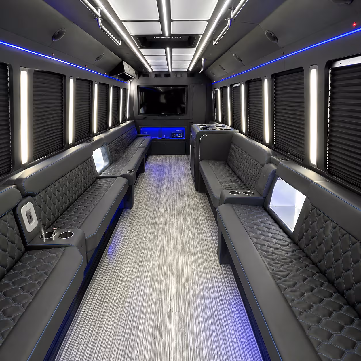 Arlington Winery Tour & Pub Crawl Transportation party bus interior