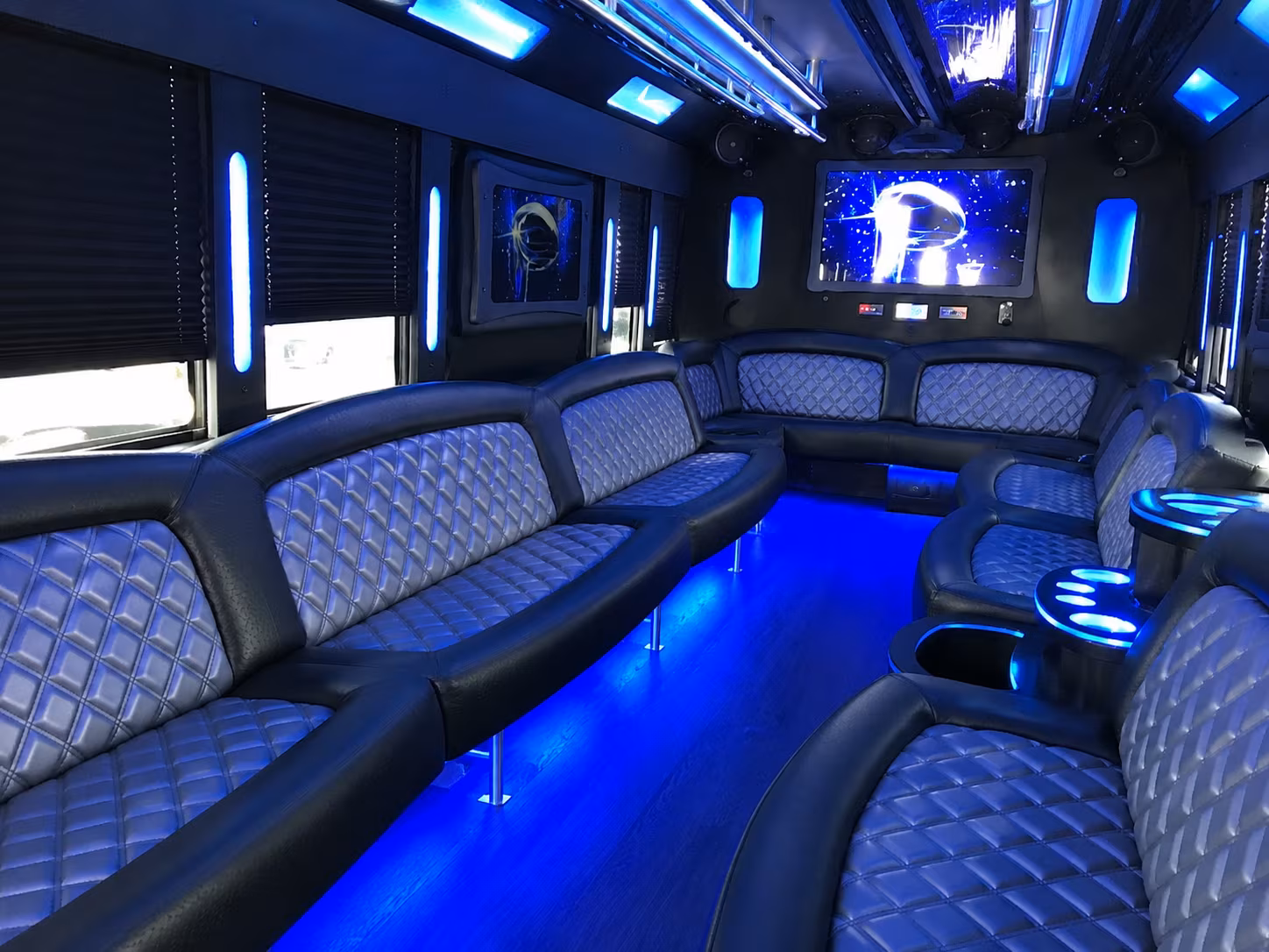 Arlington Winery Tour & Pub Crawl Transportation party bus interior