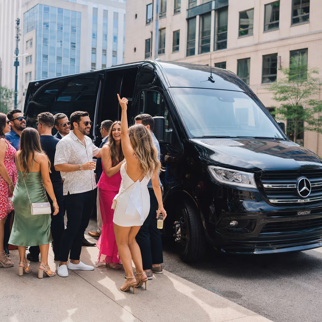 Bachelor and bachelorette party bus