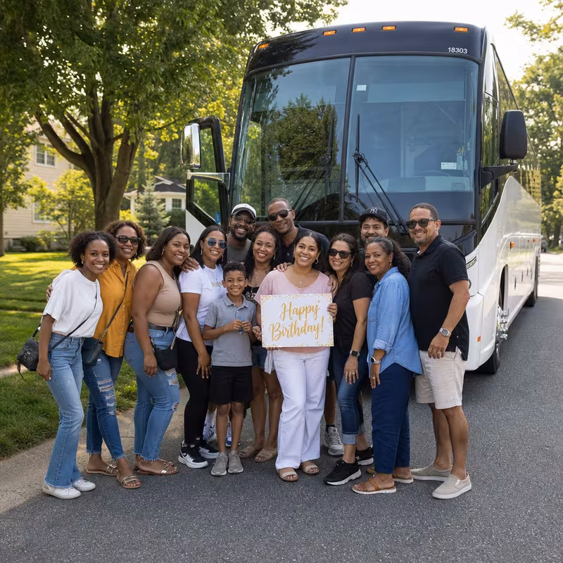 Passengers loading luggage while boarding an Arlington group shuttle