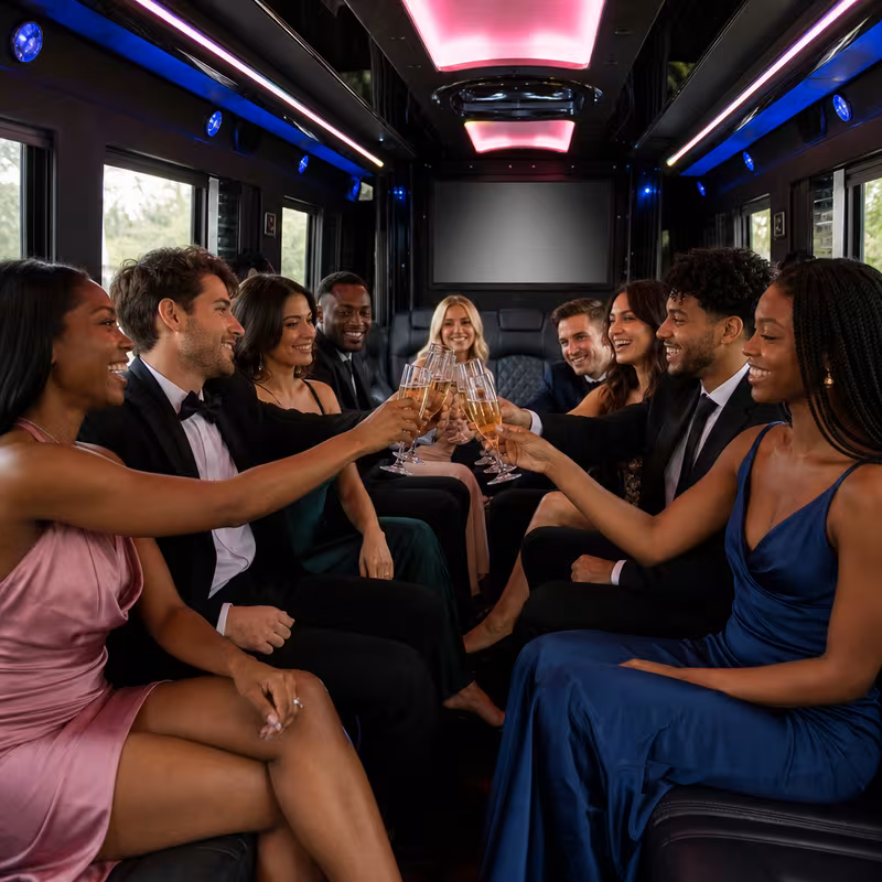 Arlington Prom & Homecoming Transportation fleet vehicle