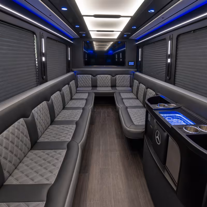 14 Passenger Sprinter Limo Interior