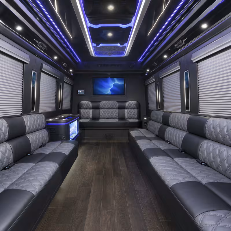14 Passenger Sprinter Limo Interior